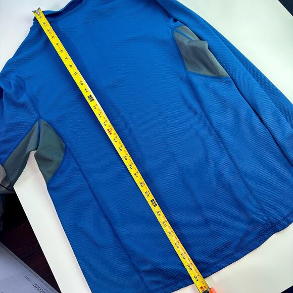 Nike ACG Men's Large Blue & Gray Dri-Fit Pullover Quarter Zip Sweatshirt Outdoor - Picture 7 of 7